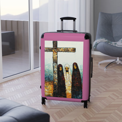 "At-the-Foot of the Cross - John 19:25", Suitcases (Light Pink)