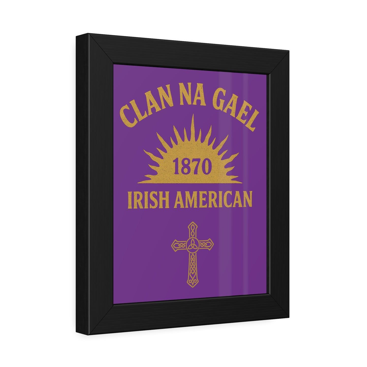 "Clan na Gael - Irish American", Framed Paper Poster (Vesper Violet)