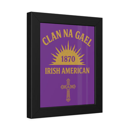 "Clan na Gael - Irish American", Framed Paper Poster (Vesper Violet)