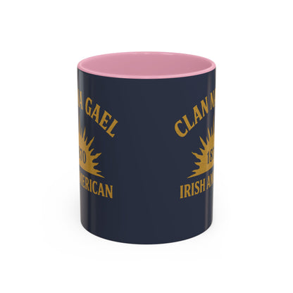 "Clan na Gael - Irish American", Colorful Mugs (11oz, 15oz) (Blue Burka Grey)