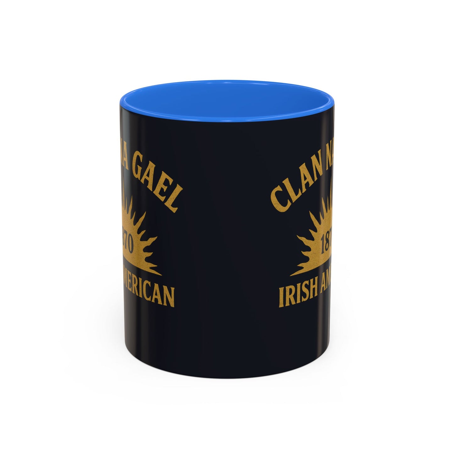 "Clan na Gael - Irish American", Colorful Mugs (11oz, 15oz) (Black Denim)