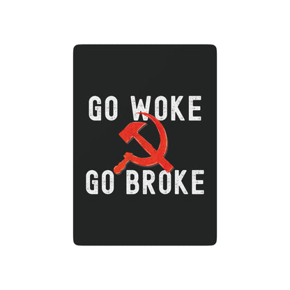 "Go Woke Go Broke (Communist)", Cultural Playing Cards (Void Black)