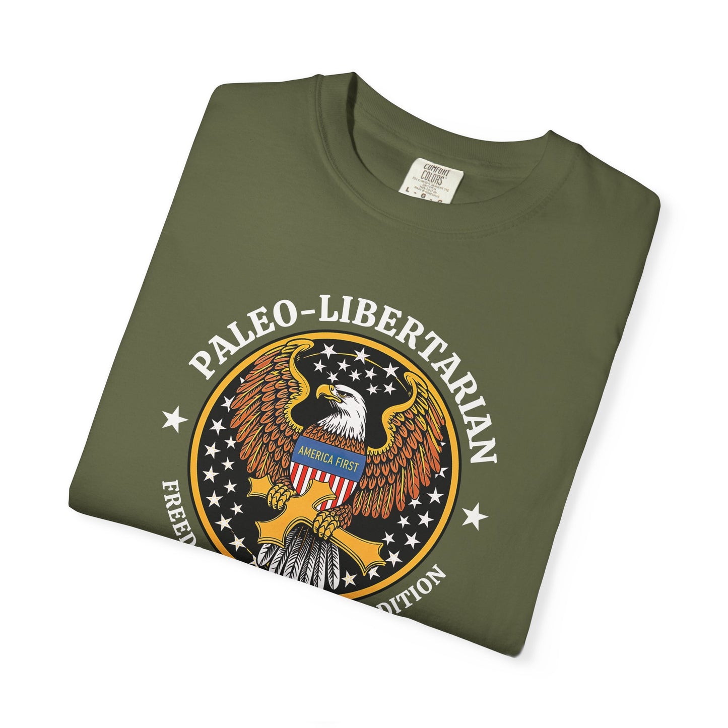 "Paleo-Libertarian" #01, Unisex T-shirt (Dark Colors)