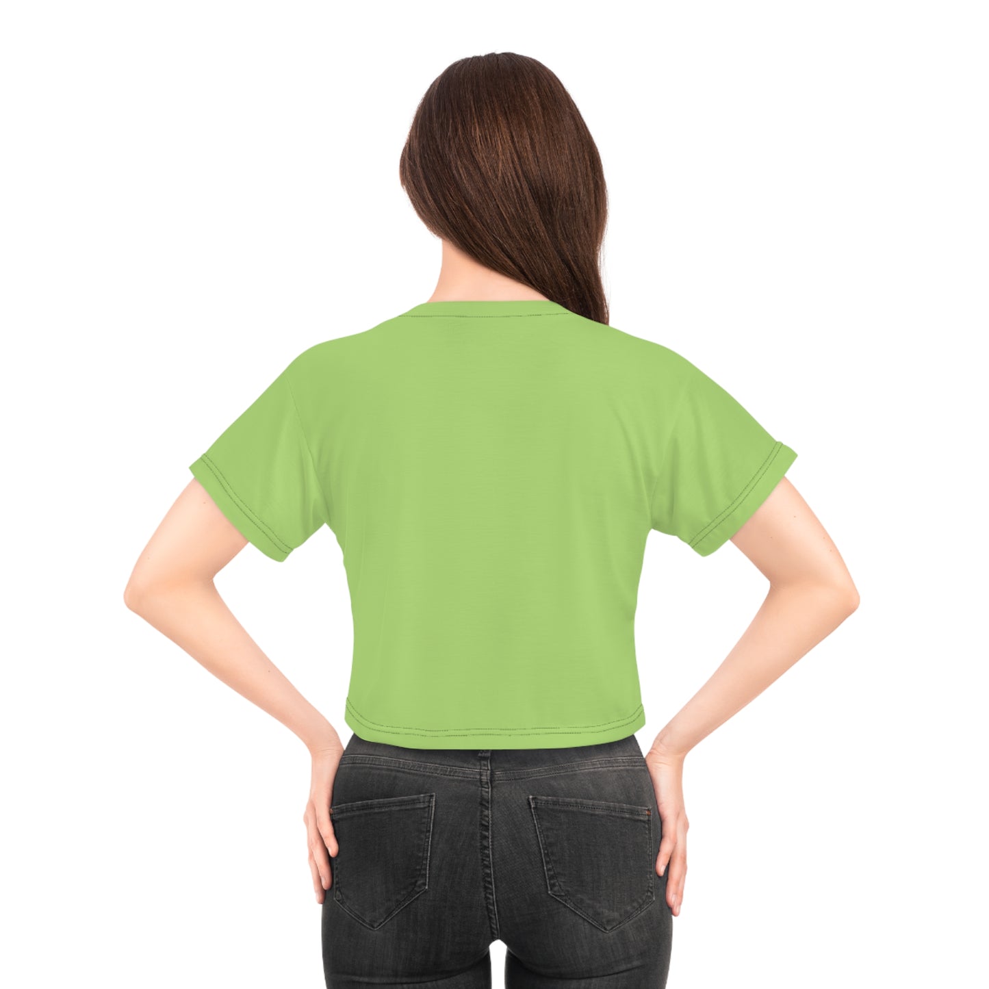 "Delicious Cherries", Crop Tee (Orchard Lime)