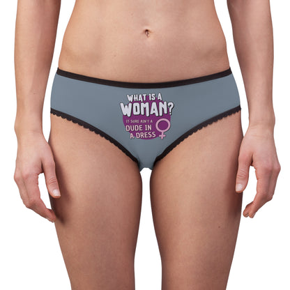 "What is a Woman" #01, Women's Briefs (Atlantic Grey)