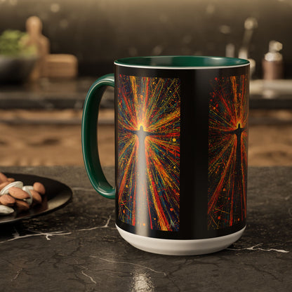 "Born Again in His Radiance - Isaiah 60:1", Colorful Mugs (11oz & 15oz)