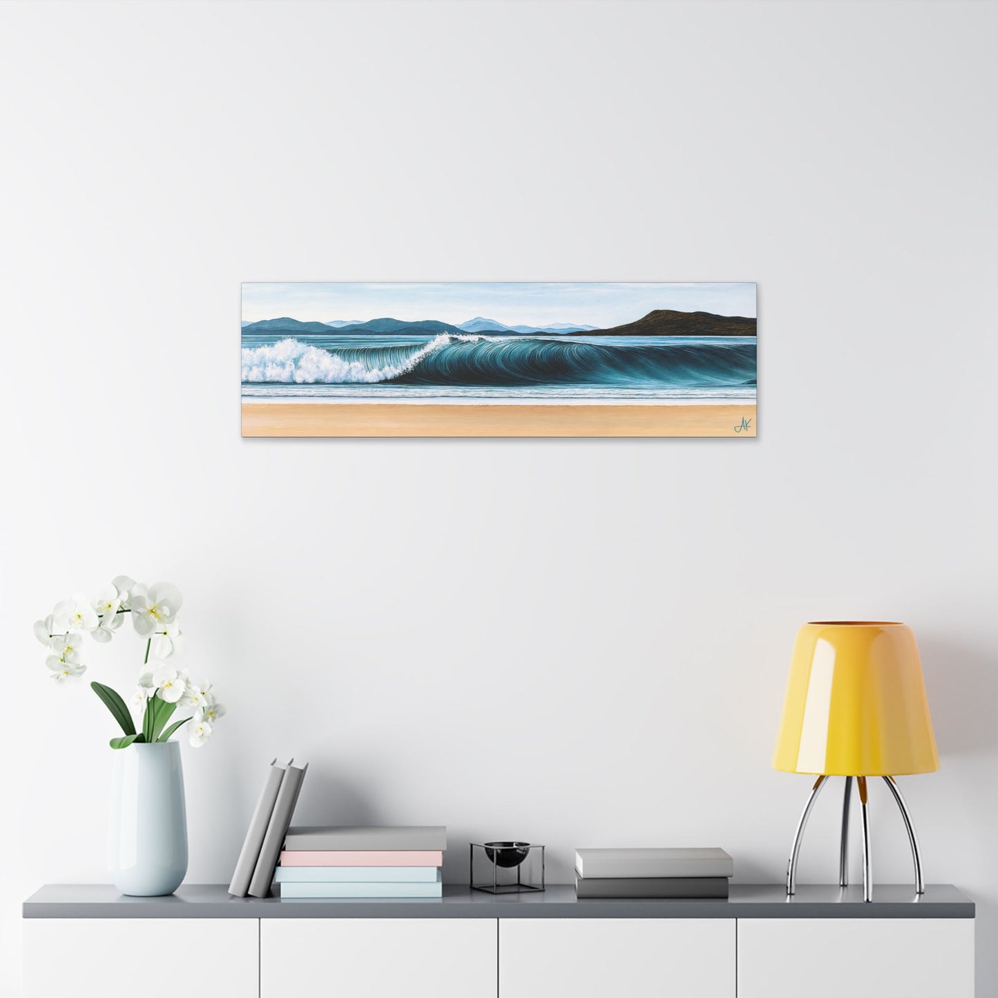 "A Moment of Inner Peace", Stretched Classic Canvas Fine Art Print (Harbour Blue)