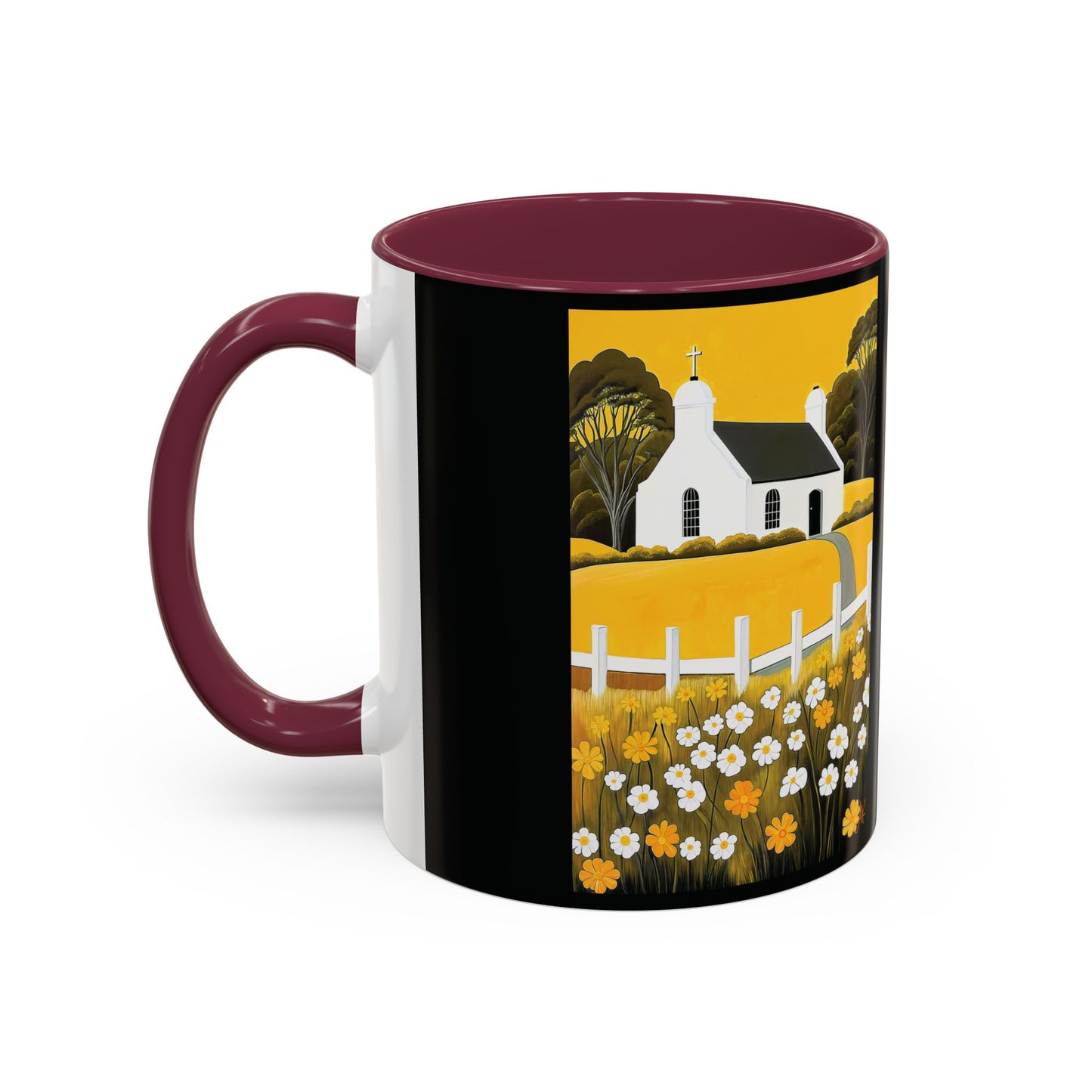 "Eaglais a’ Bhuidhe (Gaelic) - The Church of Golden Hope (English)", Colorful Mugs (11oz & 15oz)