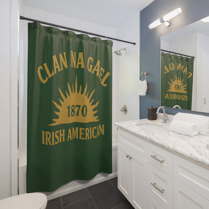"Clan na Gael - Irish American", Shower Curtains (Brithemain Green)