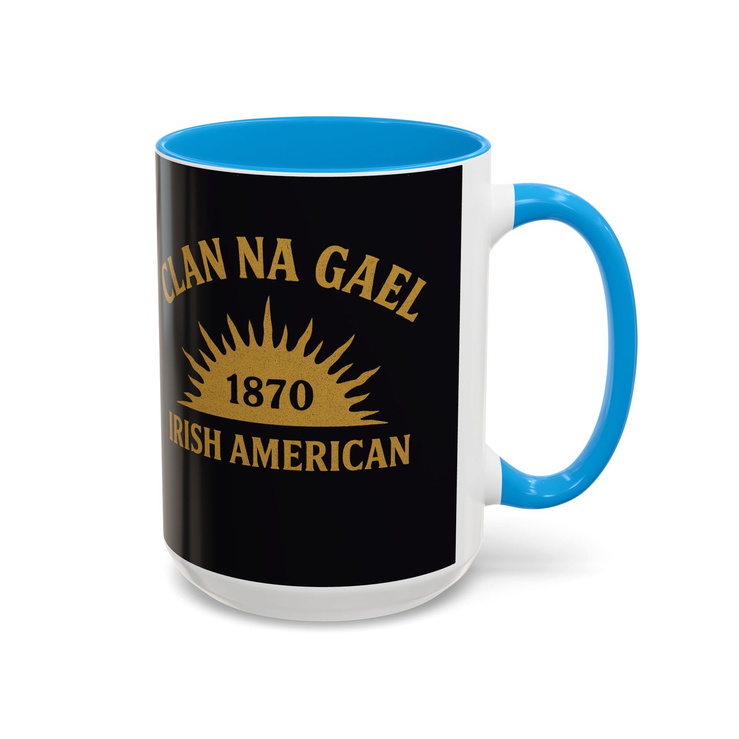"Clan na Gael - Irish American", Colorful Mugs (11oz, 15oz) (Raven Black)
