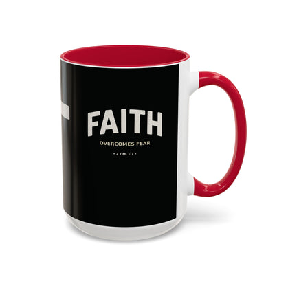 "Faith Overcomes Fear", Colorful Mugs (11oz, 15oz)