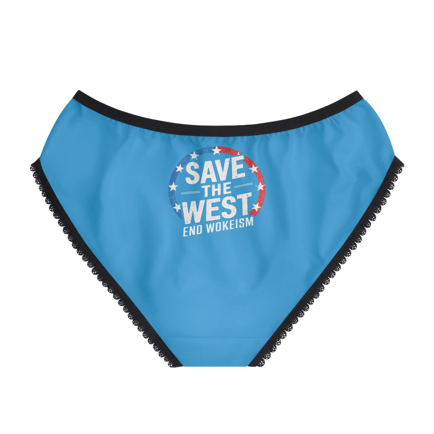 "Save the West - End Wokeism", Women's Briefs (Democrat Blue)