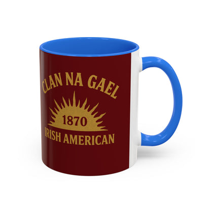 "Clan na Gael - Irish American", Colorful Mugs (11oz, 15oz) (Palladius Red)