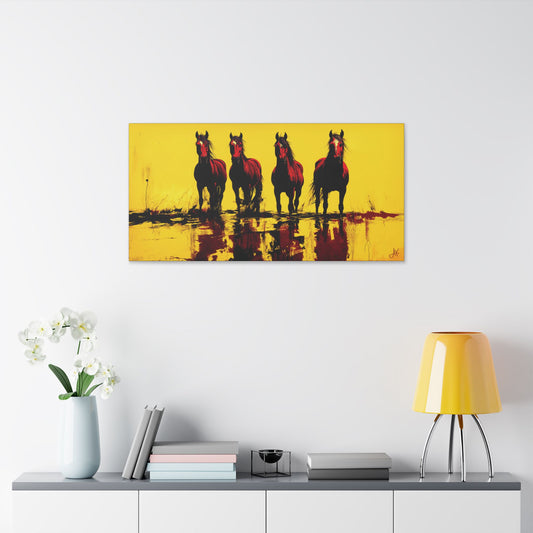 "Steeds of the Red Hand", Stretched Classic Canvas Fine Art Print