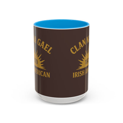 "Clan na Gael - Irish American", Colorful Mugs (11oz, 15oz) (Wild Boar Brown)