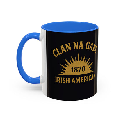 "Clan na Gael - Irish American", Colorful Mugs (11oz, 15oz) (Raven Black)