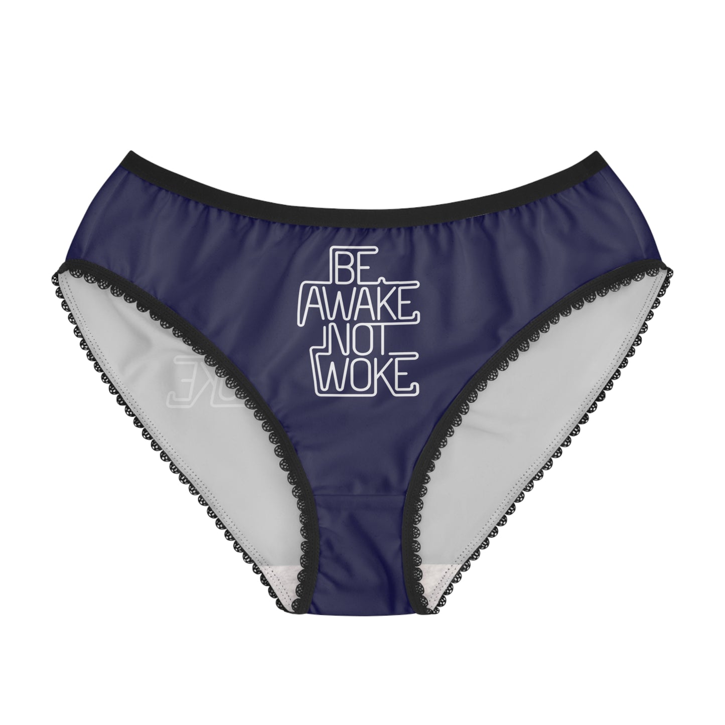 "Be Awake Not Woke" #1, Women's Briefs (Obsidian Blue)