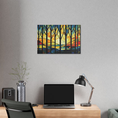 "Forest at Dawn", Stretched Classic Canvas Fine Art Print
