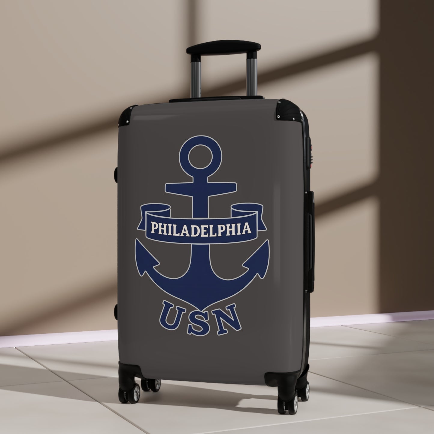 "USN Anchor", Suitcase (Wolf Grey)