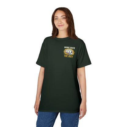 "Bring Back The Biff", Unisex T-shirt (Dark Woodland Green)