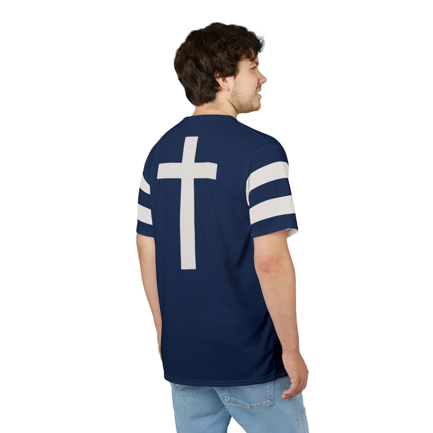 "Faith Overcomes Fear", Unisex Tee (Cambridge Blue)