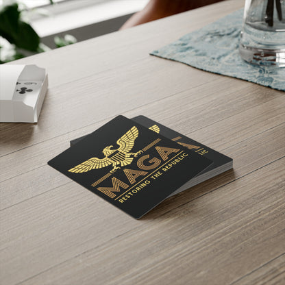 "MAGA - Restoring the Republic", Political Playing Cards (Void Black)