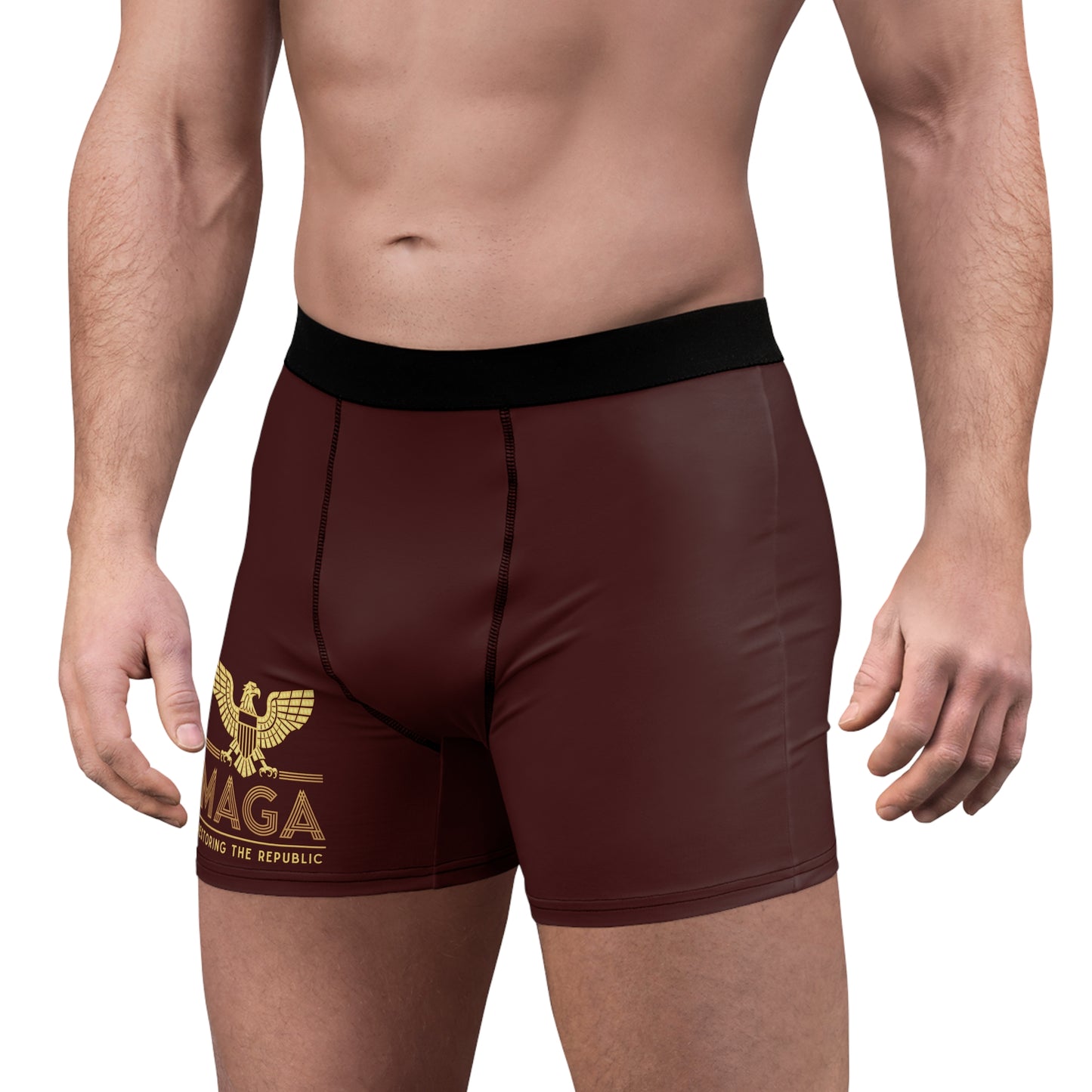 "MAGA - Restoring the Republic", Men's Boxer Briefs (Nine Tails Red)