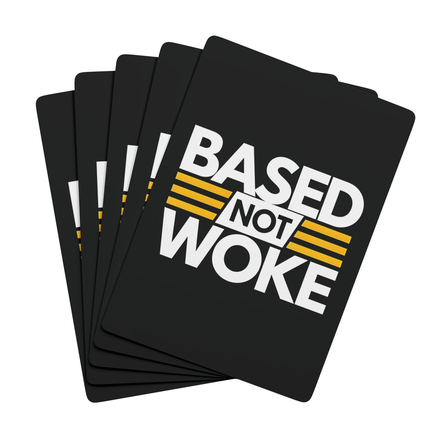"Based not Woke" #01, Cultural Playing Cards (70's Black)