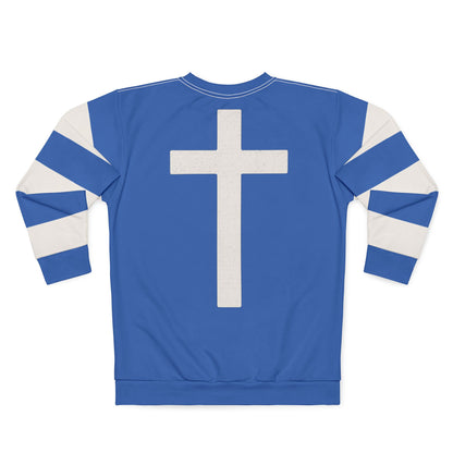 "Faith Overcomes Fear", Unisex Sweatshirt (Celtic Blue)