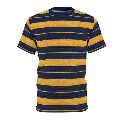 "Golden Ensign", Unisex Tee (Ensign Blue Collar)