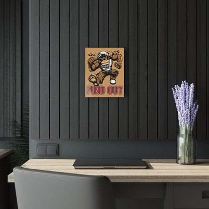 "Find Out", Acrylic Wall Prints (French Cleat Hanging) (Camel Brown)
