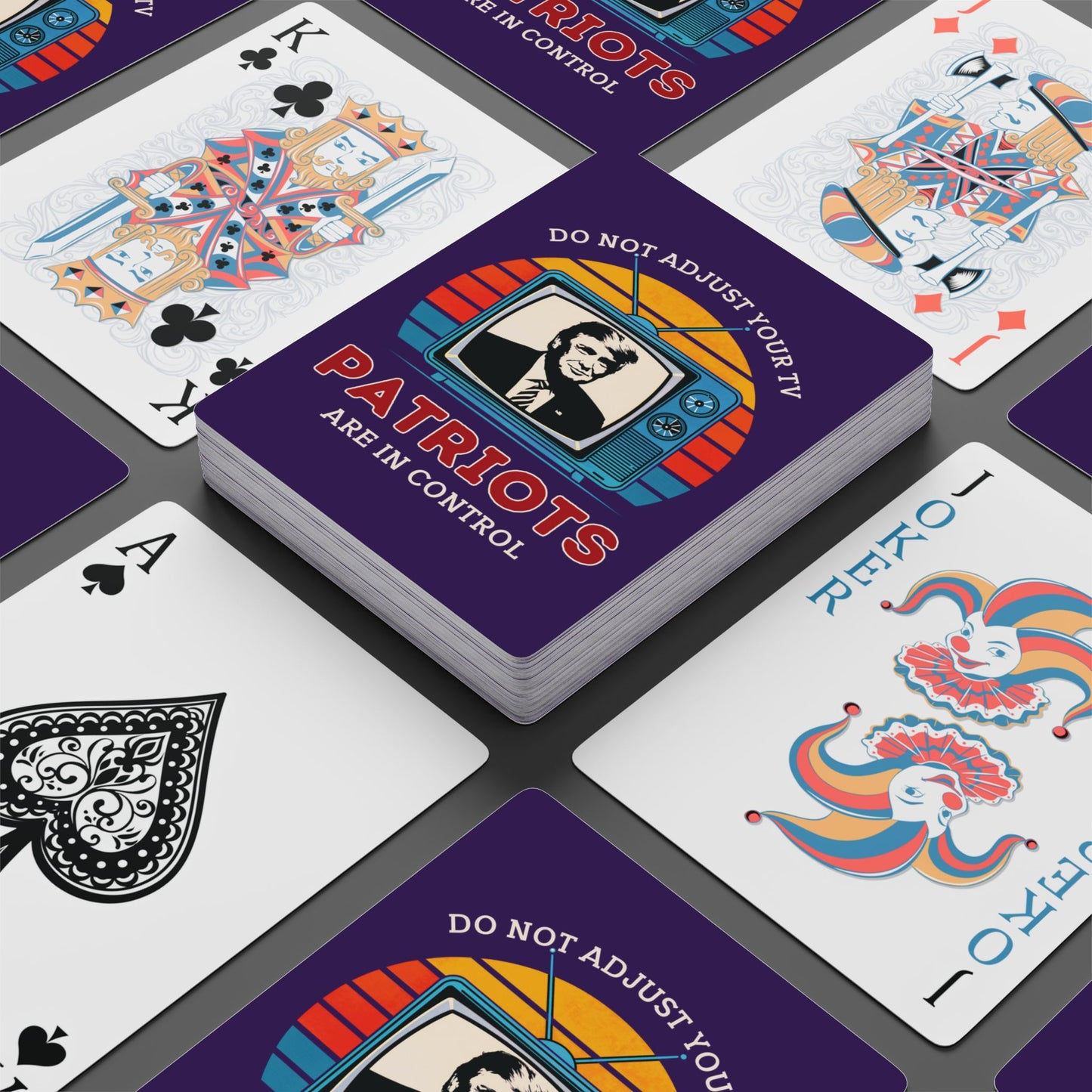 "Patriots are in Control" #01, Political Playing Cards (Pleasant Purple)
