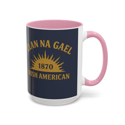 "Clan na Gael - Irish American", Colorful Mugs (11oz, 15oz) (Blue Burka Grey)