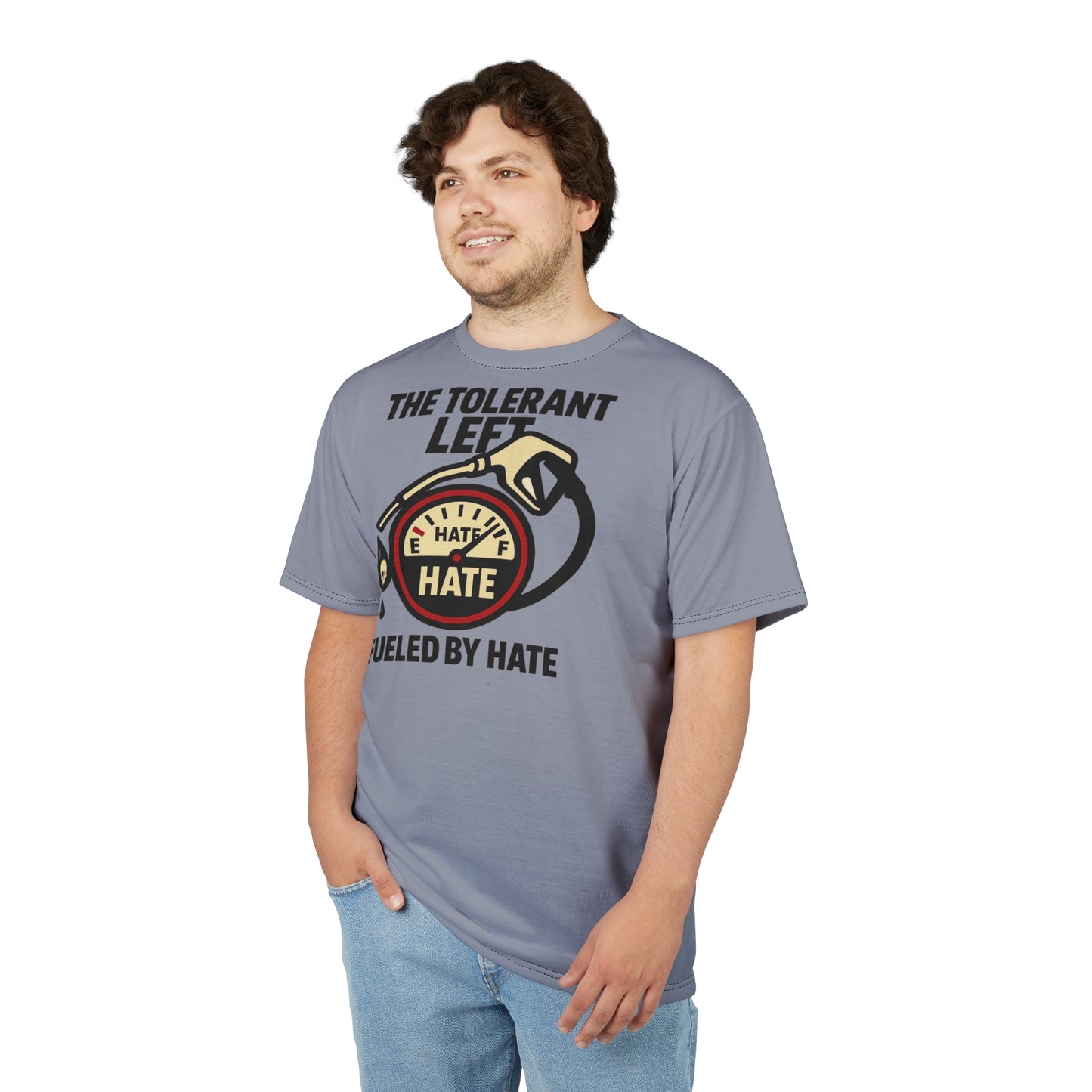 "The Tolerant Left", Unisex T-shirt (Concrete Grey)