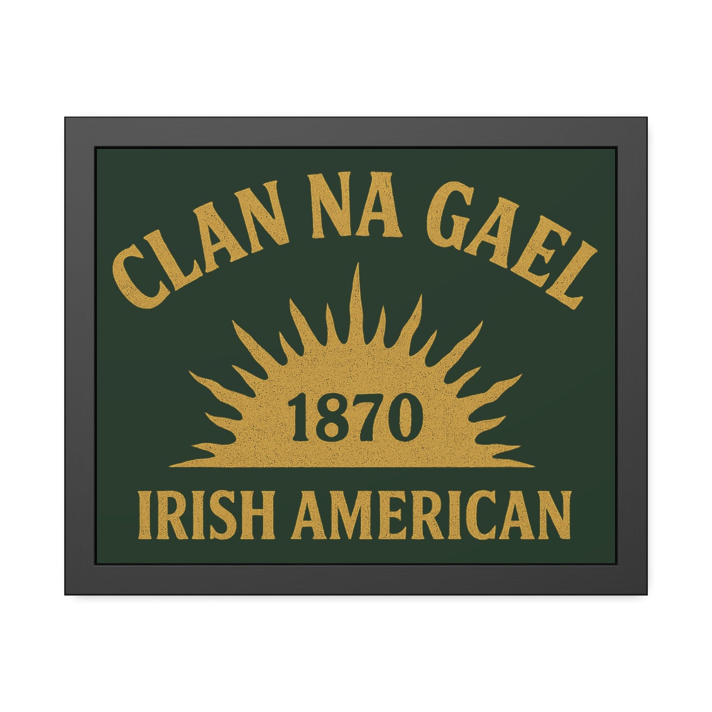 "Clan na Gael - Irish American", Framed Paper Poster (Fenian Green)