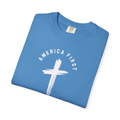 "America First Christian" #05, Unisex T-shirt (Dark Colors)