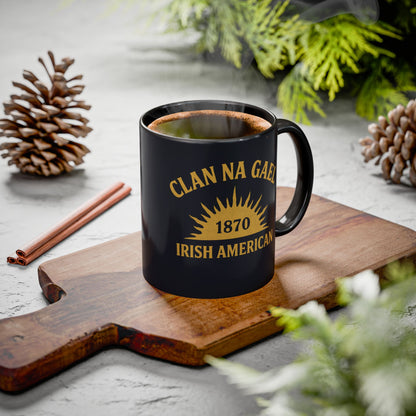 "Clan na Gael - Irish American", Colorful Mugs (11oz, 15oz) (Black Denim)