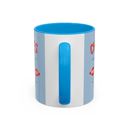 "Delicious Cherries", Colorful Mugs (11oz, 15oz) (Retro Sky)