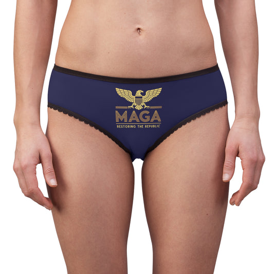 "MAGA - Restoring the Republic", Women's Briefs (Obsidian Blue)