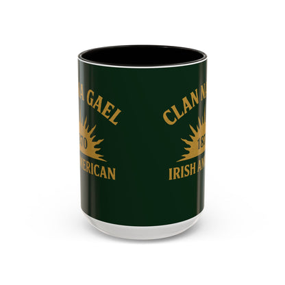 "Clan na Gael - Irish American", Colorful Mugs (11oz, 15oz) (Fenian Green)