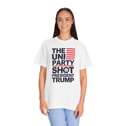 "The Uniparty Shot President Trump" #01, Unisex T-shirt