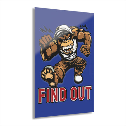 "Find Out", Acrylic Wall Prints (French Cleat Hanging) (Patriot Blue)