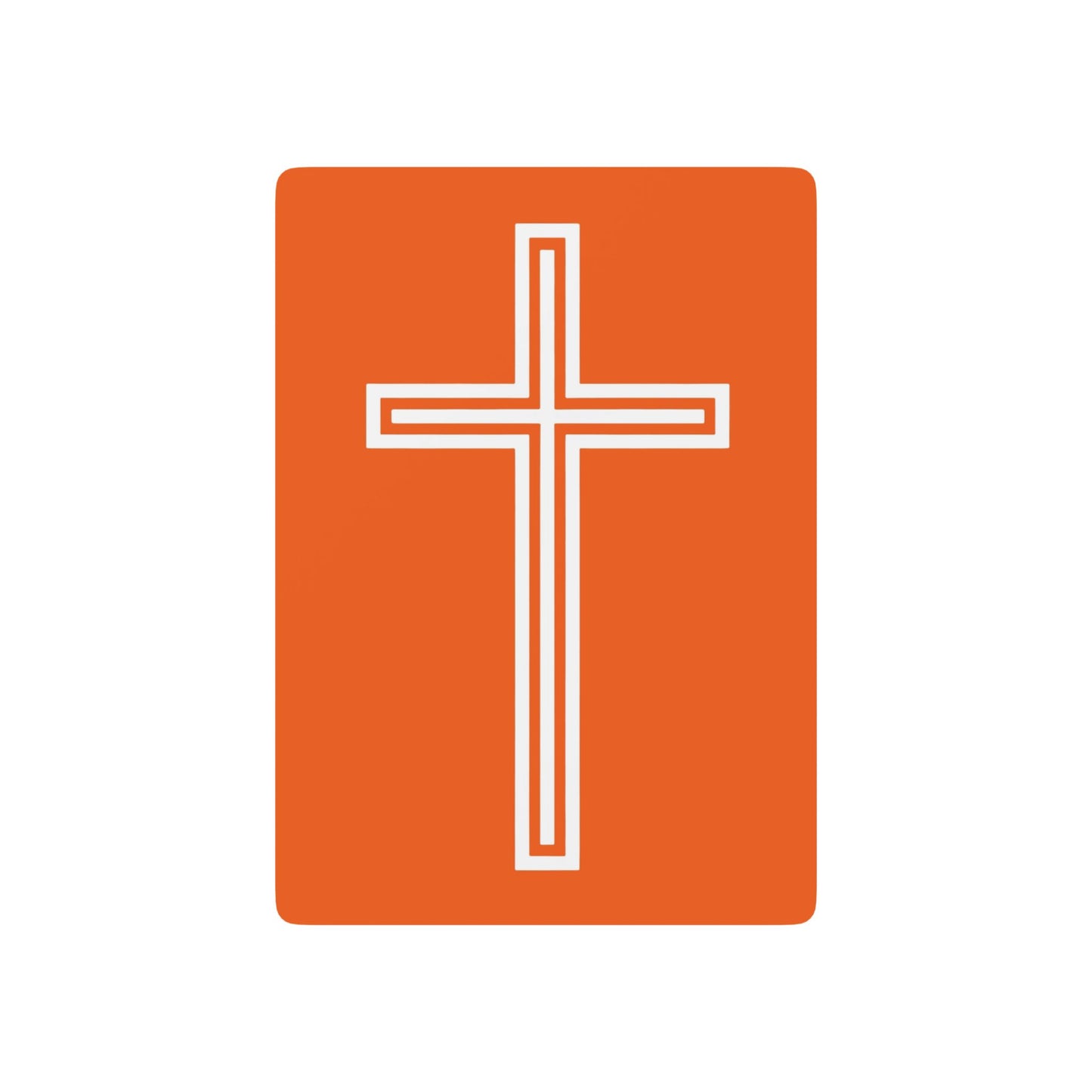 "A Simple Cross", Chrsitian Playing Cards (Lava Orange)