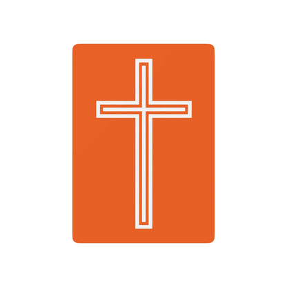 "A Simple Cross", Chrsitian Playing Cards (Lava Orange)
