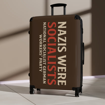 "Nazis were Socialists", Suitcase (Dark Chocolate Brown)