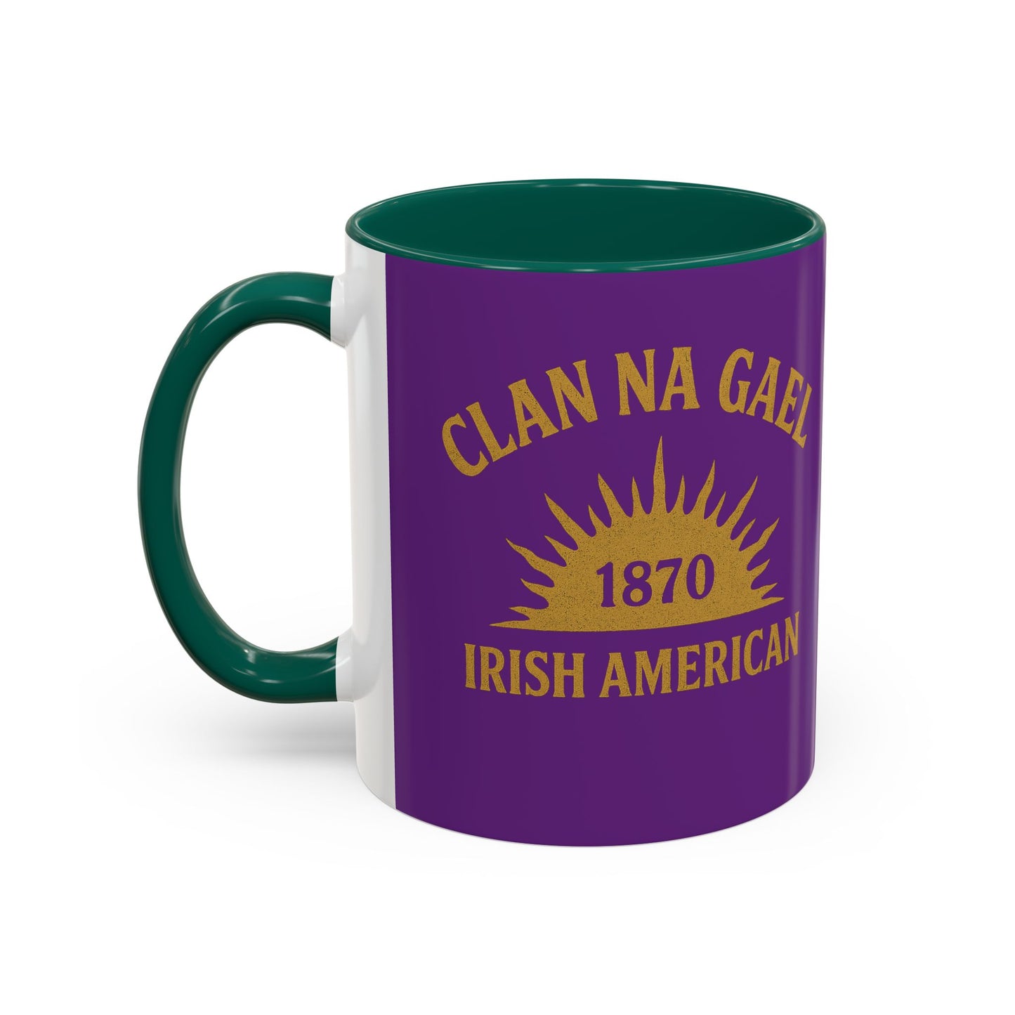 "Clan na Gael - Irish American", Colorful Mugs (11oz, 15oz) (Vesper Violet)