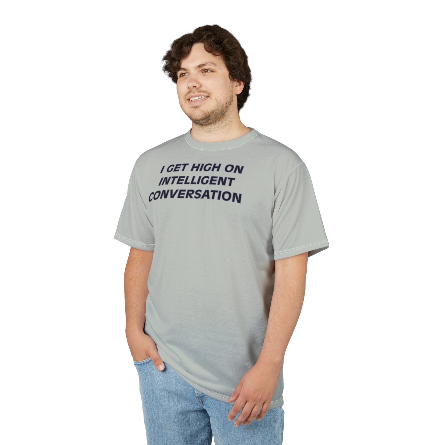 "Intelligent Conversation", Unisex T-shirt (Vitreous Green)