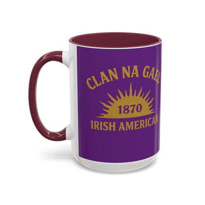 "Clan na Gael - Irish American", Colorful Mugs (11oz, 15oz) (Vesper Violet)