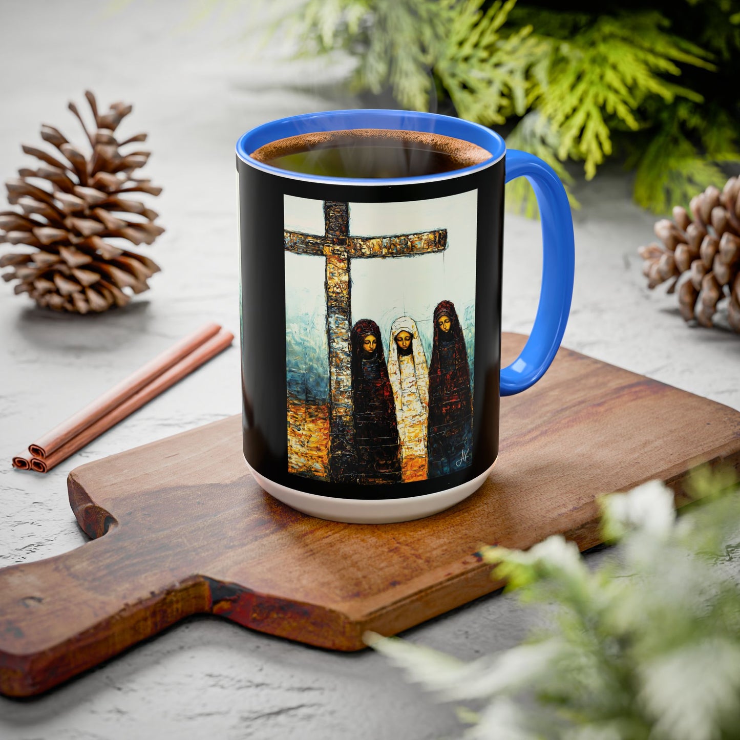 "At-the-Foot of the Cross - John 19:25", Colorful Mugs (11oz & 15oz)