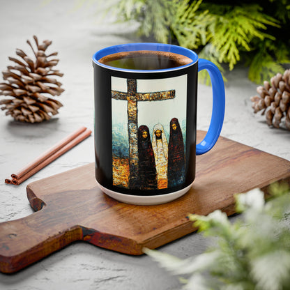 "At-the-Foot of the Cross - John 19:25", Colorful Mugs (11oz & 15oz)